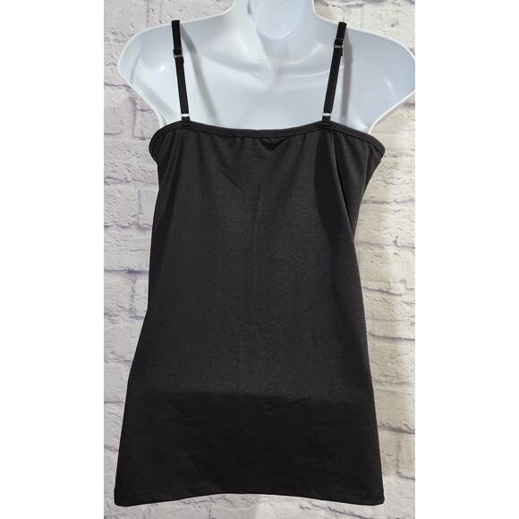 CDP&Co. Black Adjustable Spaghetti Strap Tank Top Small Lightweight Soft Stretch - Picture 3 of 4